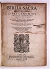 BIBLE IN LATIN.  Testamenti Veteris Biblia Sacra [etc.].  1581
